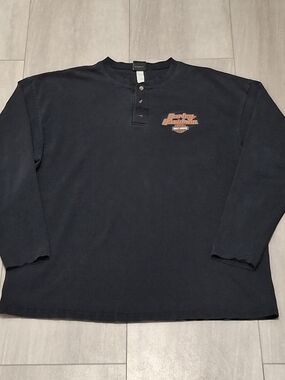 Harley Davidson Long Sleeve Black Eagle  Zylstra Elk River Minnesota Size 2XL